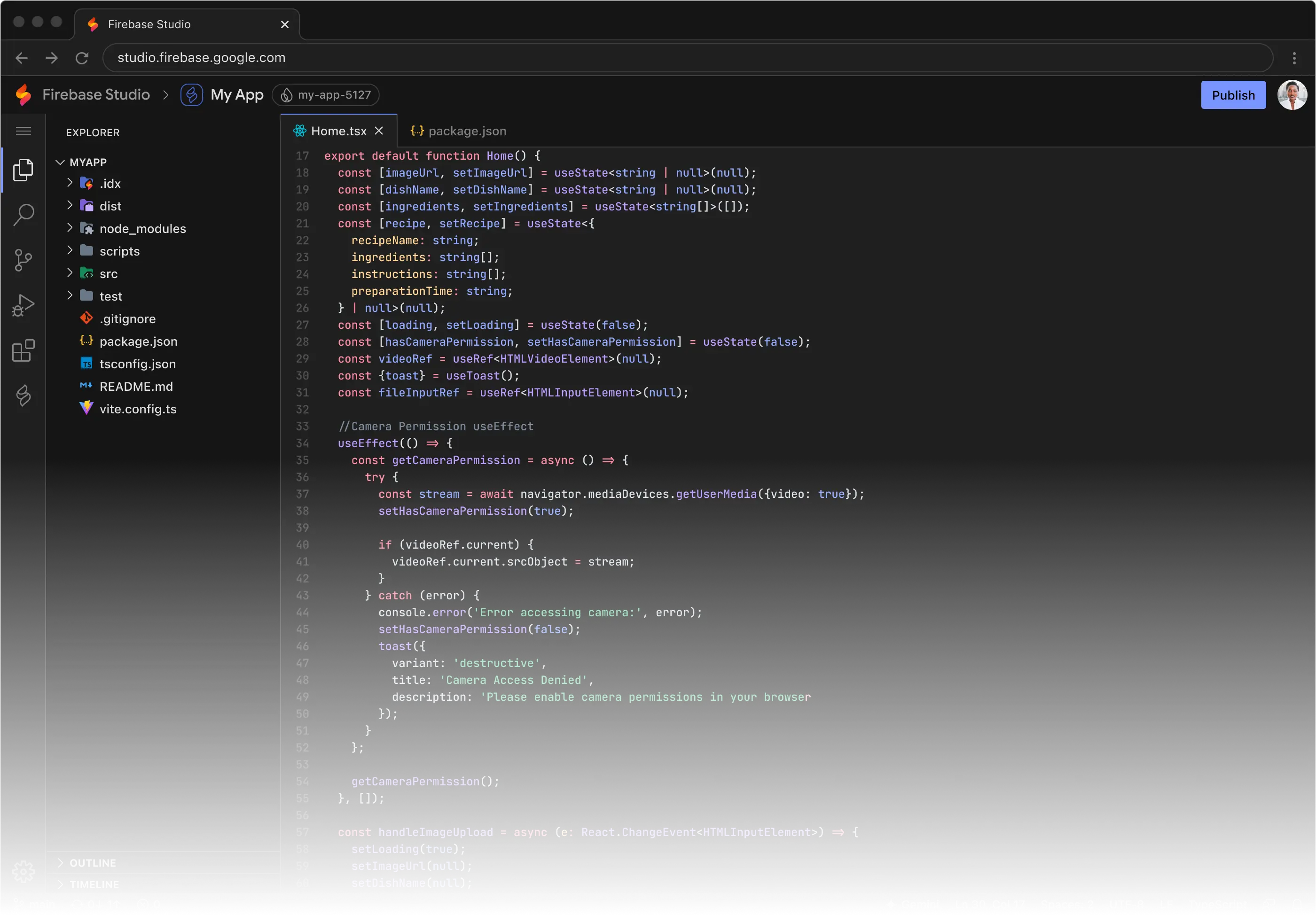 Code panel